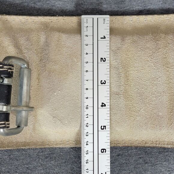 Harbinger Weight Lifting Belt Size Large Padded Leather Contoured 6" Heavy Duty - Picture 3 of 5